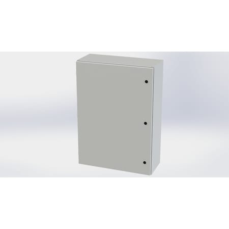 Saginaw Control & Engineering 1/4 Turn Latch Electrical Enclosures, 42 in H, 12 in D, 30 in W, NEMA 3R, 4, 12, 13, Carbon Steel SCE-42EL3012LPLG